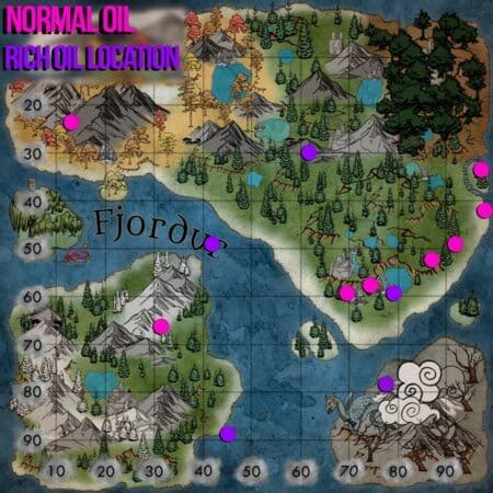 Ark Survival Evolved: All Oil Veins on Fjordur Map