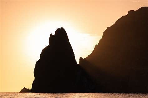 Rock Formation Silhouette at Sunset · Free Stock Photo