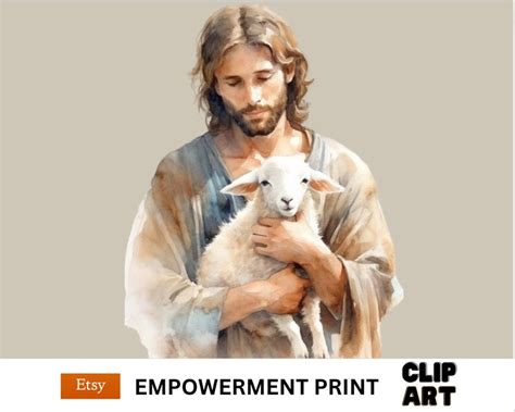 Jesus Lamb Clip Art Transparent Background Christian Clip Art - Etsy