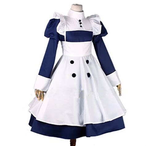 2018 Japanese anime Black Butler Kuroshitsuji Mey Rin Cosplay Costume Custom Made Cosplay ...