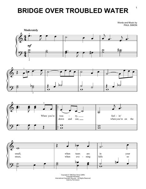 Bridge Over Troubled Water | Sheet Music Direct