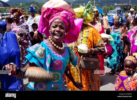 Emancipation Day parade in Port of Spain, Trinidad Stock Photo - Alamy