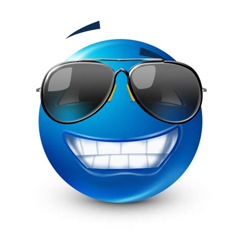 Bluemoji Sunglasses Smiley | Blue Emoji | Know Your Meme