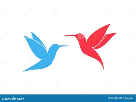 Hummingbird Logo. Isolated Hummingbird On White Background Stock Vector - Illustration of symbol ...