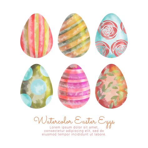 Vector Watercolor Easter Eggs 203160 Vector Art at Vecteezy