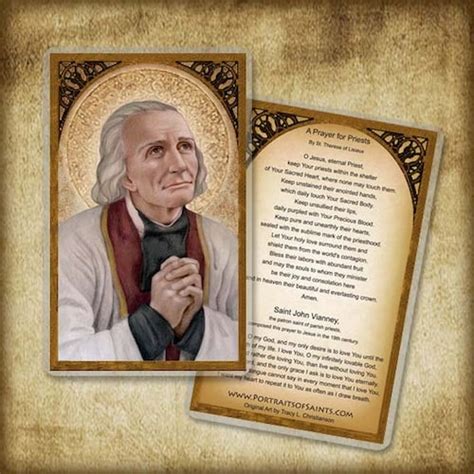 St. John Vianney Prayer Card Patron of Priest - Etsy