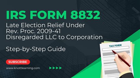 IRS Form 8832 Late Election Relief - Disregarded LLC to Corporation ...