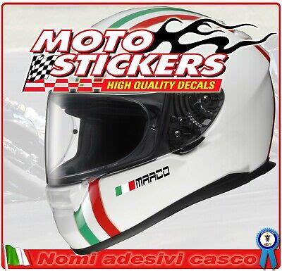 2 names stickers HELMET + Flag - For Helmet motorcycle Helmet AUTO ...