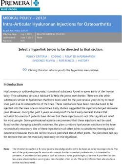 Intra-Articular Hyaluronan Injections for Osteoarthritis