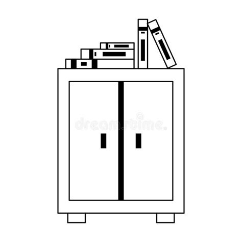 Cupboard Black And White Clipart