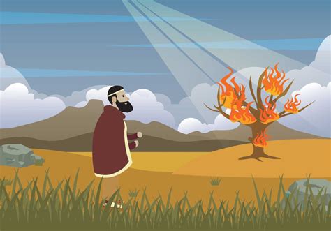 Clipart Moses And Burning Bush