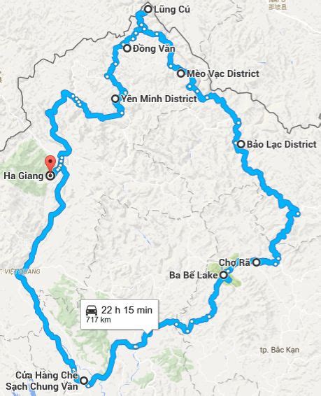 Ha Giang Loop Map | Ha giang, Vietnam travel, North vietnam