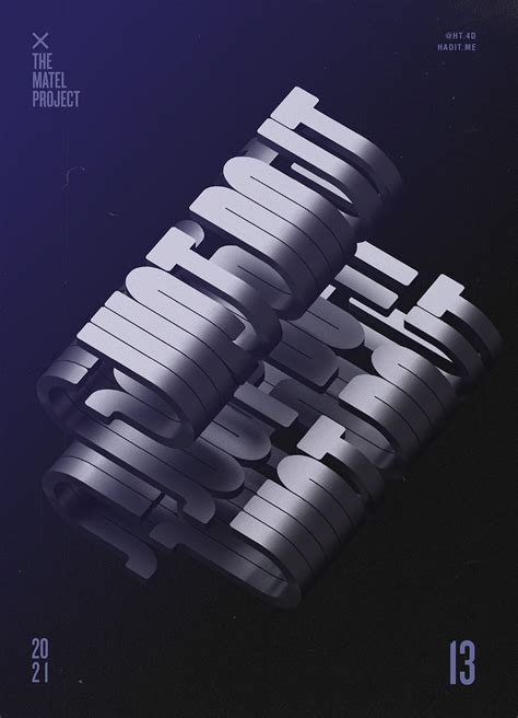 3D Typography Poster Experiments