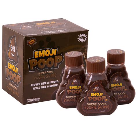 Super Cool Slime: Emoji Poop Pack Of 3 - 5oz Bottles, Non-Toxic Poopie Slime In Everyone's ...