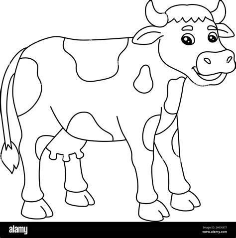 Cow Coloring Page Isolated for Kids Stock Vector Image & Art - Alamy