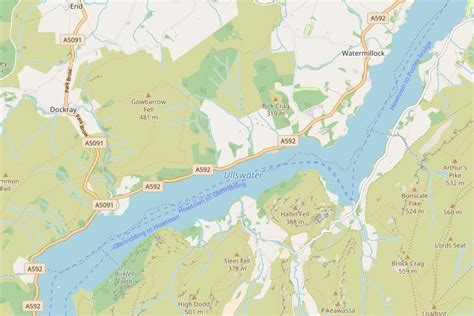 Map of Ullswater - Lake District, England - Visit North West