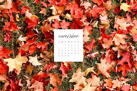 November Calendar Wallpaper - sonrisastudio.com