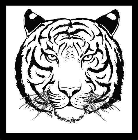 Tiger Face Outline Drawing at GetDrawings | Free download