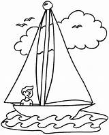 Realistic And Cartoon Sailboat Coloring Sheets For Preschool Students  sketch template