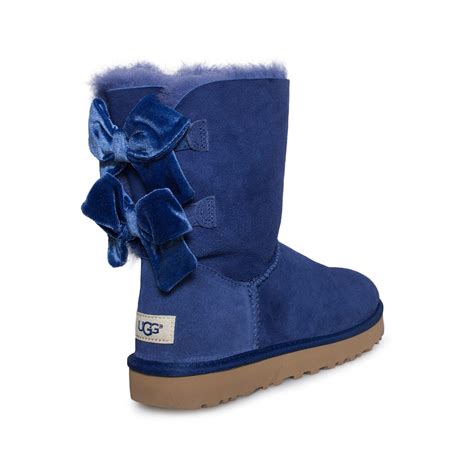 UGG Bailey bow II Velvet Ribbon Sky Blue Boots – MyCozyBoots