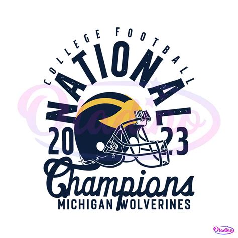 College Football National Champions Michigan SVG