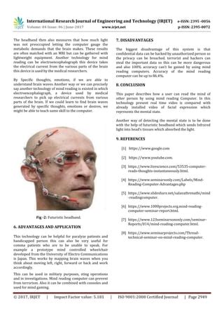 Mind Reading Computers | PDF