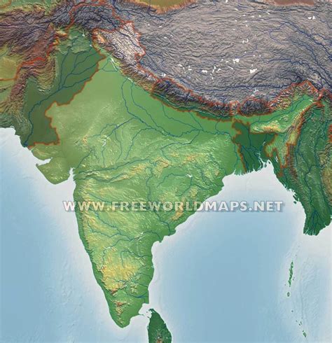 India Physical Map