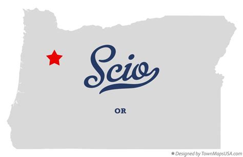 Map of Scio, OR, Oregon