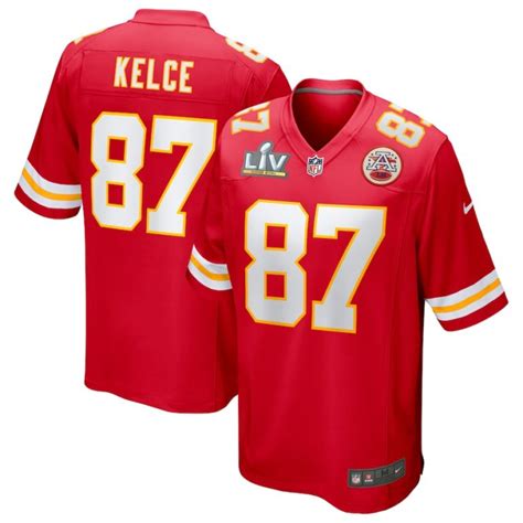 Travis Kelce #87 Kansas City Chiefs Red 2021 Super Bowl LV Bound Game ...