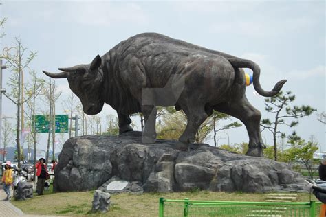 A giant bull statue in South Korea by StrawberryGumiho on DeviantArt