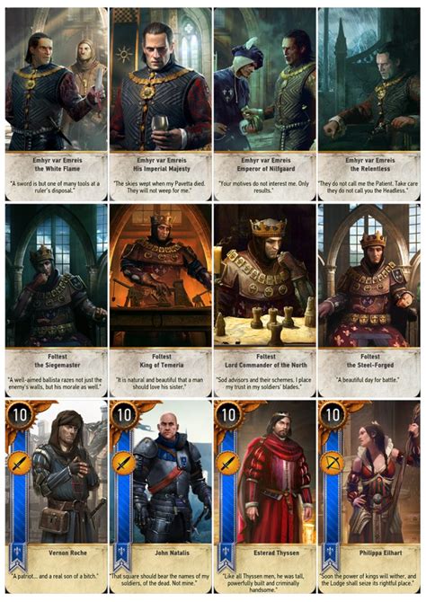 Gwent Cards In Printable A4 Sheets | Cards, The Witcher - Printable ...