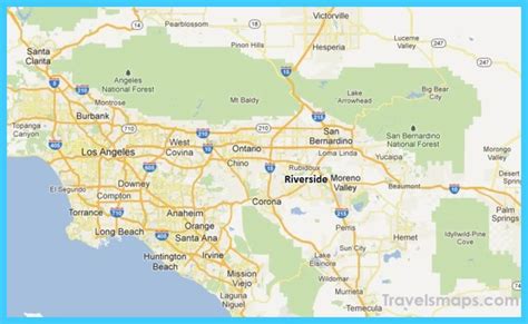 Map of Riverside California - TravelsMaps.Com