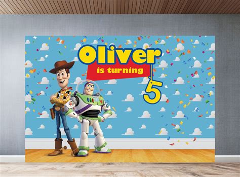 Personalized Toy Story Backdrop Banner, Birthday Photo Prop, Printed Toy Story Poster Boys ...