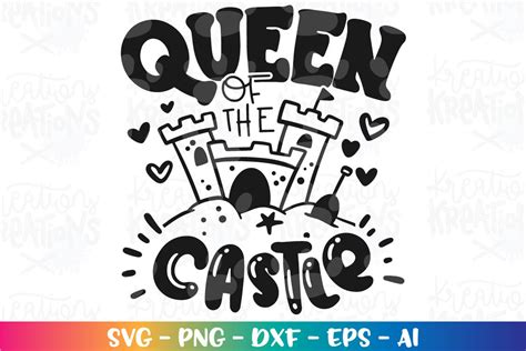 Queen of the CASTLE Svg Sand Castle Summer Cute Girl Beach - Etsy