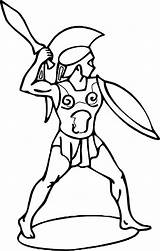 Roman Soldier Warrior Coloring Page  Wecoloringpagecom sketch template