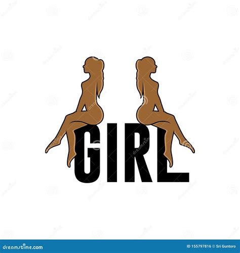 Girl logo designs concept stock illustration. Illustration of isolated ...