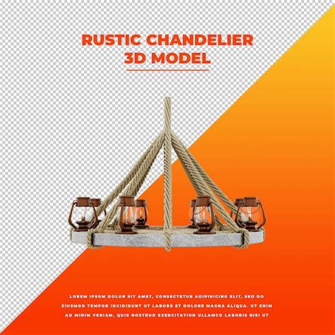 Premium PSD | Rustic chandelier