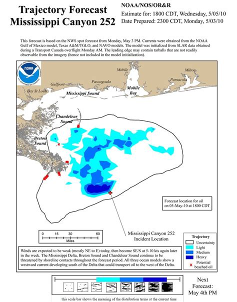 Bp Oil Spill Map Noaa