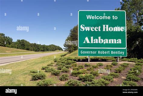 Entering Sweet Home Alabama Road Highway Welcome Sign Stock Photo - Alamy