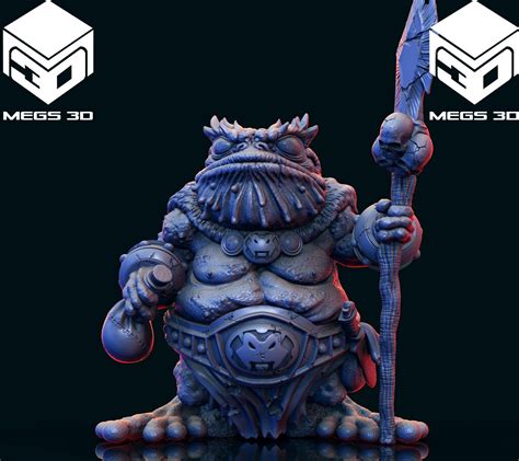 Bullywug With Spear Miniature| D&D | Pathfinder | Warhammer | 3D Resin Printed | Dungeons and ...