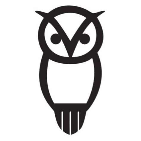 Imgs For > Owl Silhouette Template | Athena symbol, Owl silhouette, Greek symbol