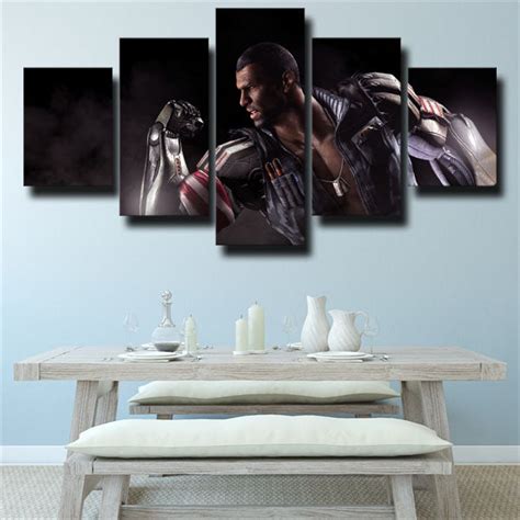 Mortal Kombat X Jax Black Canvas Wall Art - Pencil Canvas