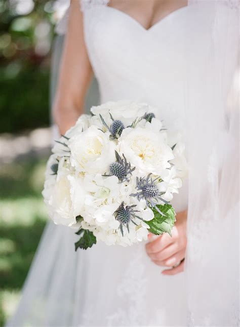 Bridal Bouquet With Blue Sea Holly