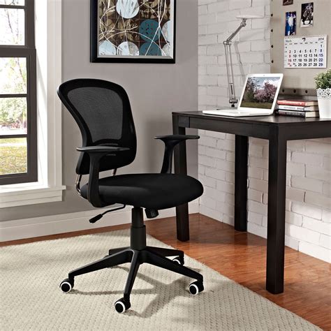 Modway Poise Mesh Back Office Chair with Mesh Padded Seat in Black - Walmart.com