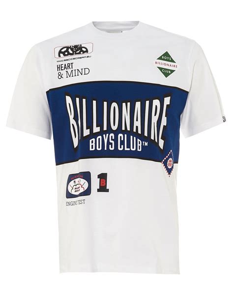 Billionaire Boys Club Mens Track Team T-Shirt, White Tee