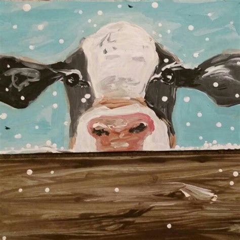 Christmas cow | Christmas paintings, Cow paintings on canvas, Cow painting