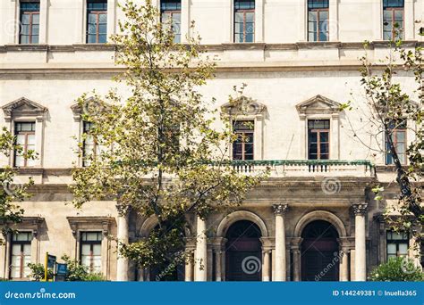 Traditional Architecture of Sicily in Italy, Historical Street of Catania, Facade of Old ...