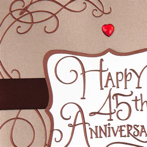 Scrollwork 45th Anniversary Card - Greeting Cards - Hallmark