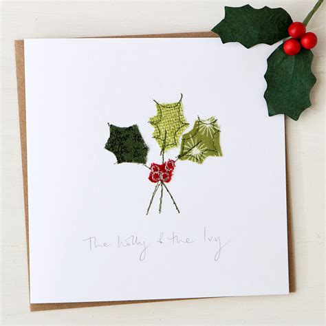 Handmade Christmas Card | 'The Holly & the Ivy' Card