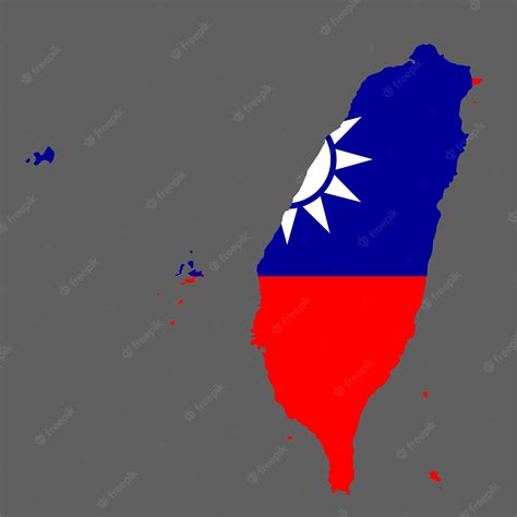 Premium Vector | Taiwan map with flag asian cartography